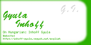 gyula inhoff business card